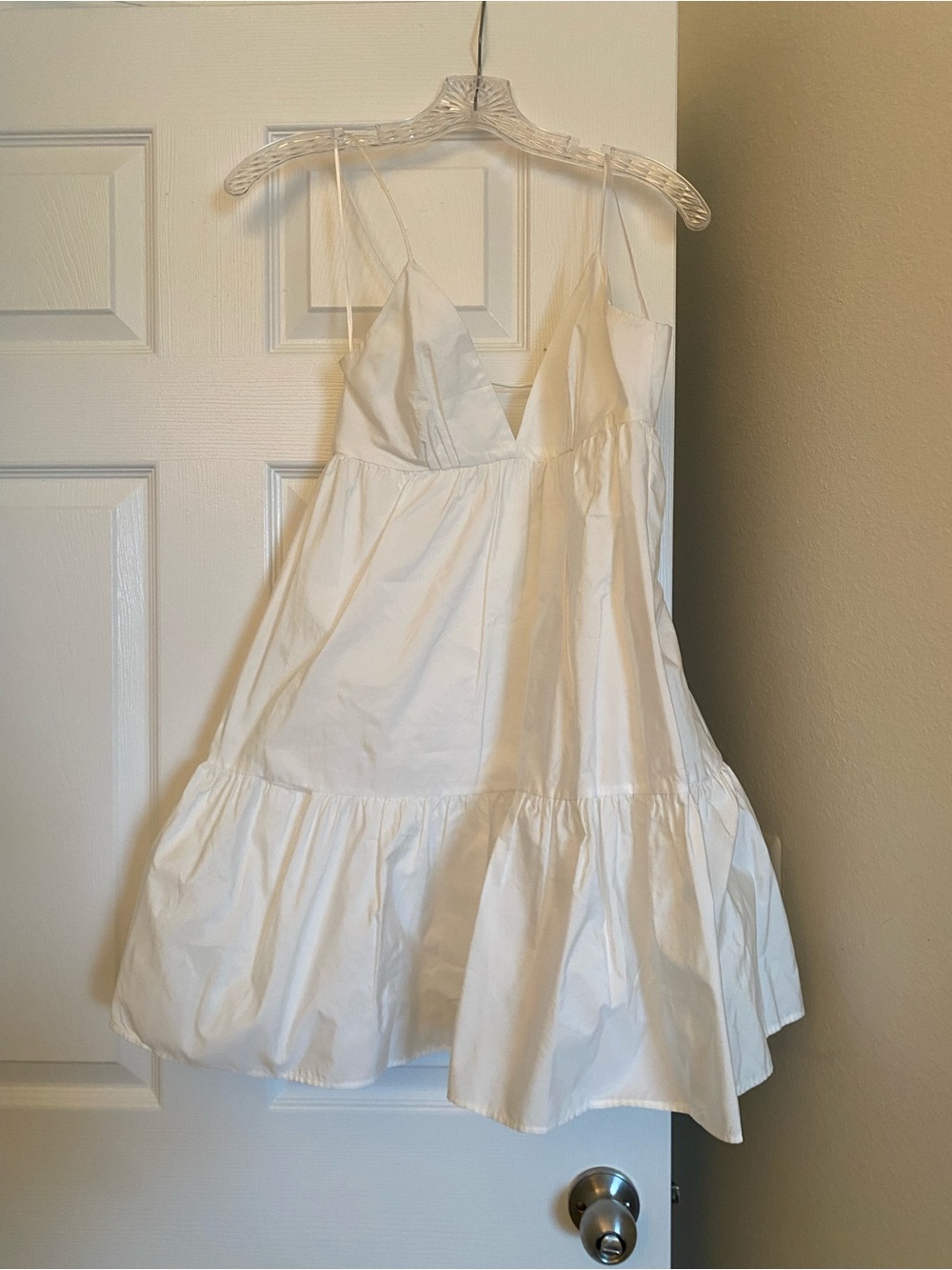 NWOT Zara Perfect White Mini Dress w Open Back